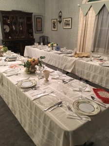 Table set for seder